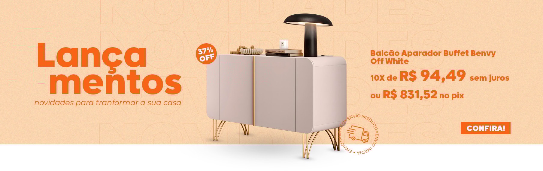 Aparador Buffet 2 Portas Benvy 