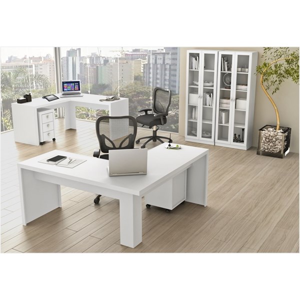 Ambiente para Home Office 06 Peças Branco – Tecno Mobili - MPozenato