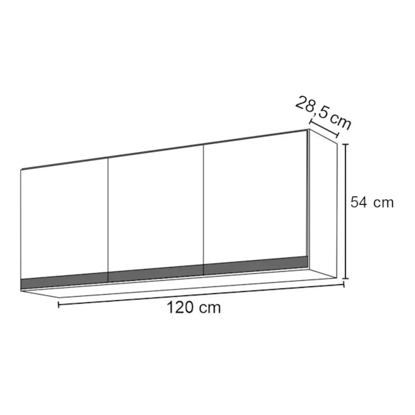 Armario bajo TLB120 - 120 x 43 x 28 cm - color seleccionable