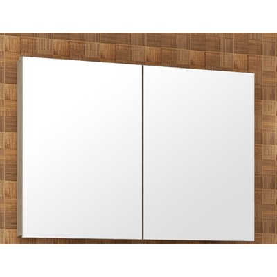 Armário de Banheiro com Espelho 100cm 2 Portas Malbec Barrique/Argento - Bosi