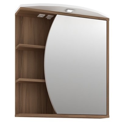 Armário de Banheiro com Espelho Duna 60cm Nogal/Branco - Bosi