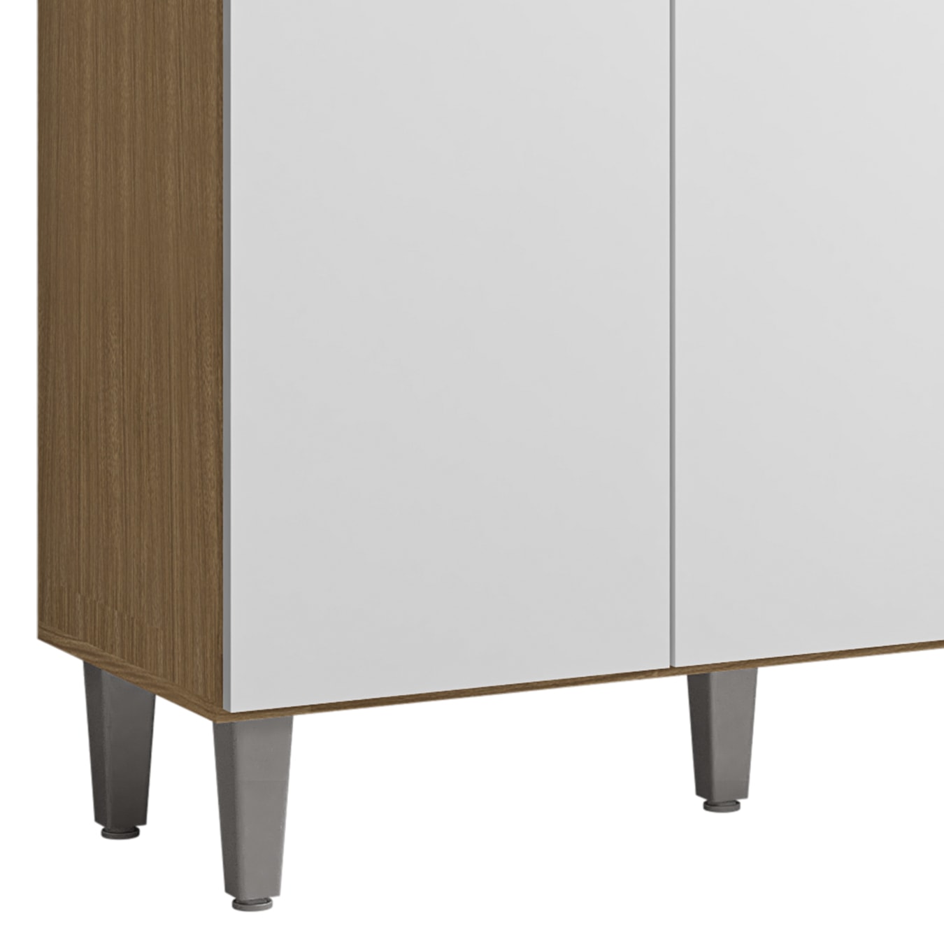 Armário de Cozinha Compacta 105cm Marcia Amêndoa/Branco - AJL Móveis