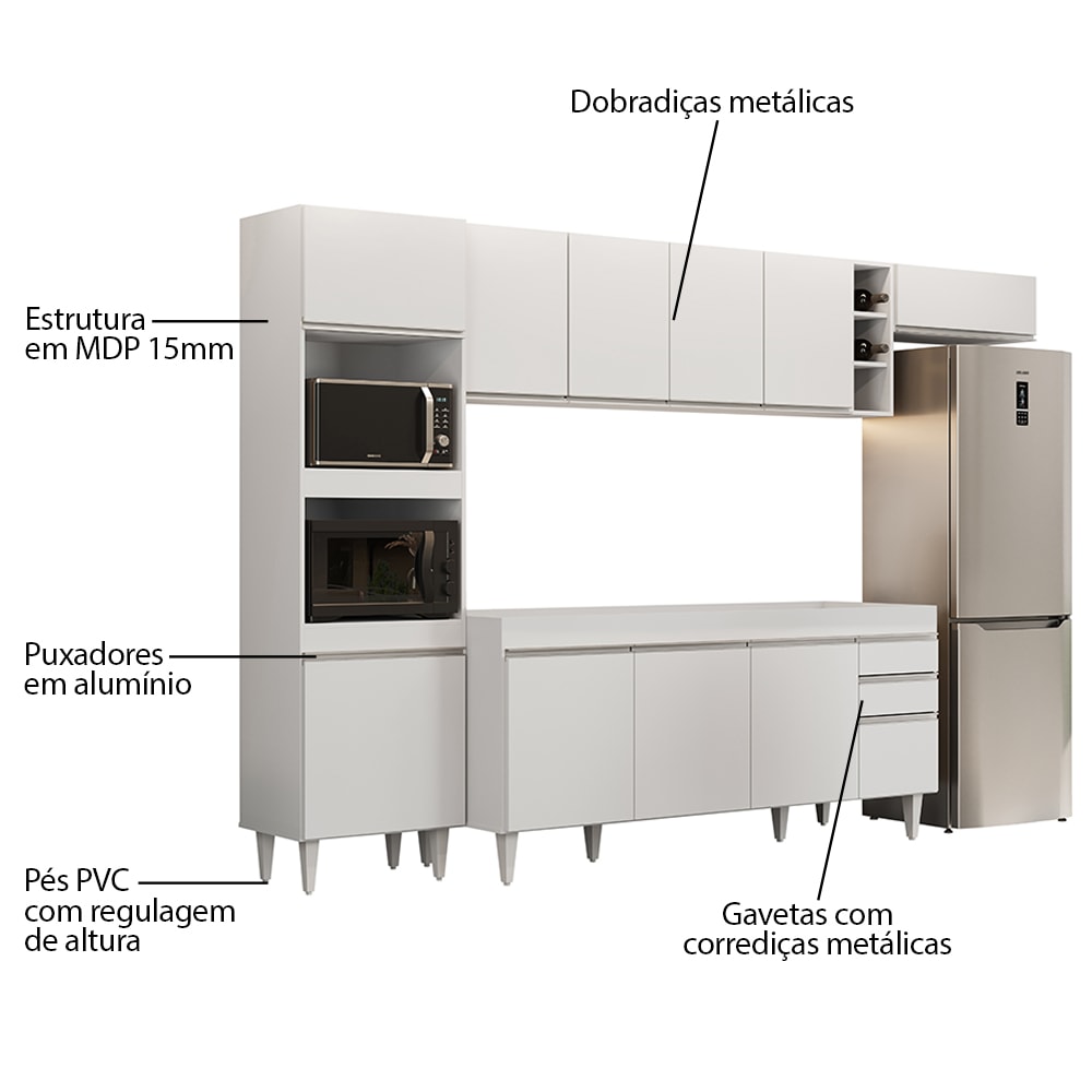 Armário de Cozinha Modulada 5 Peças CP13 Balcão Preto - Lumil Cozinha  Modulada Lumil Móveis Loja de Móveis e Decoração com Garantia de Qualidade