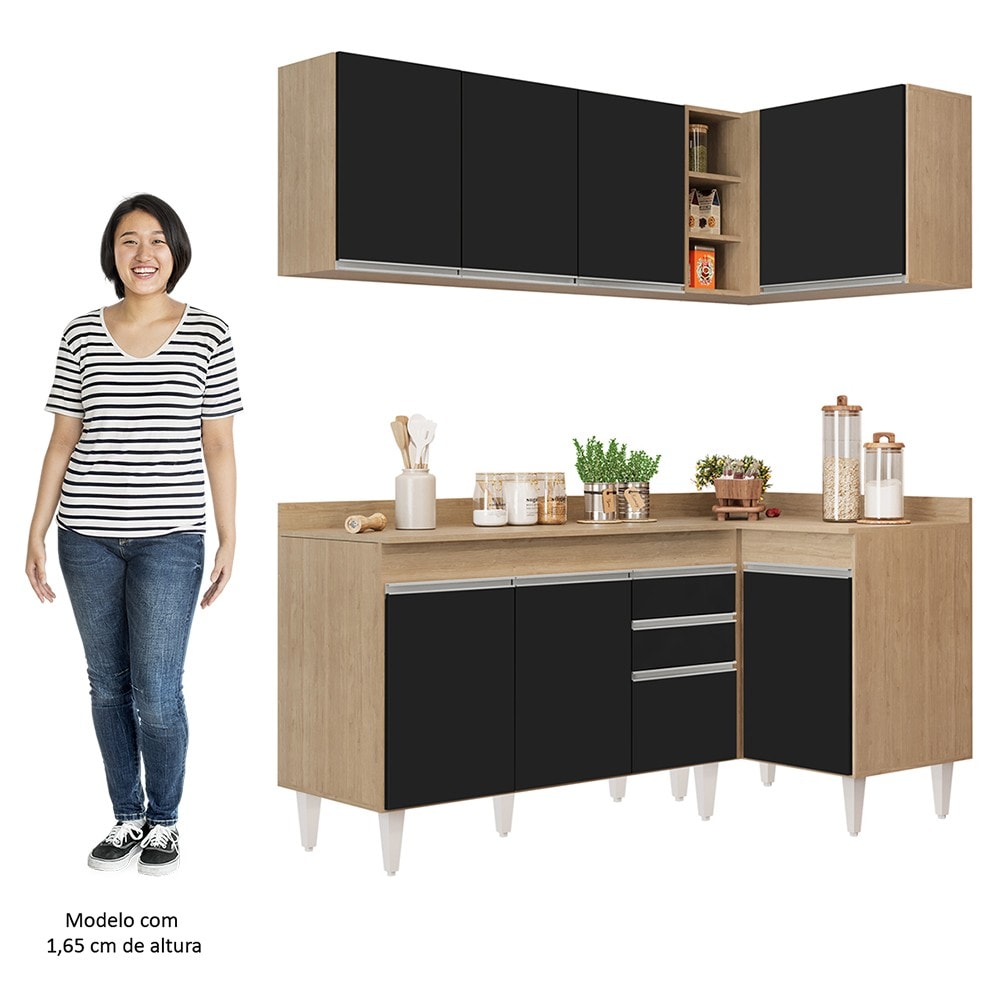 TKS Mサイズ Armário de Cozinha Modulado de Canto Esquerdo 4 Peças CP47 Balcão