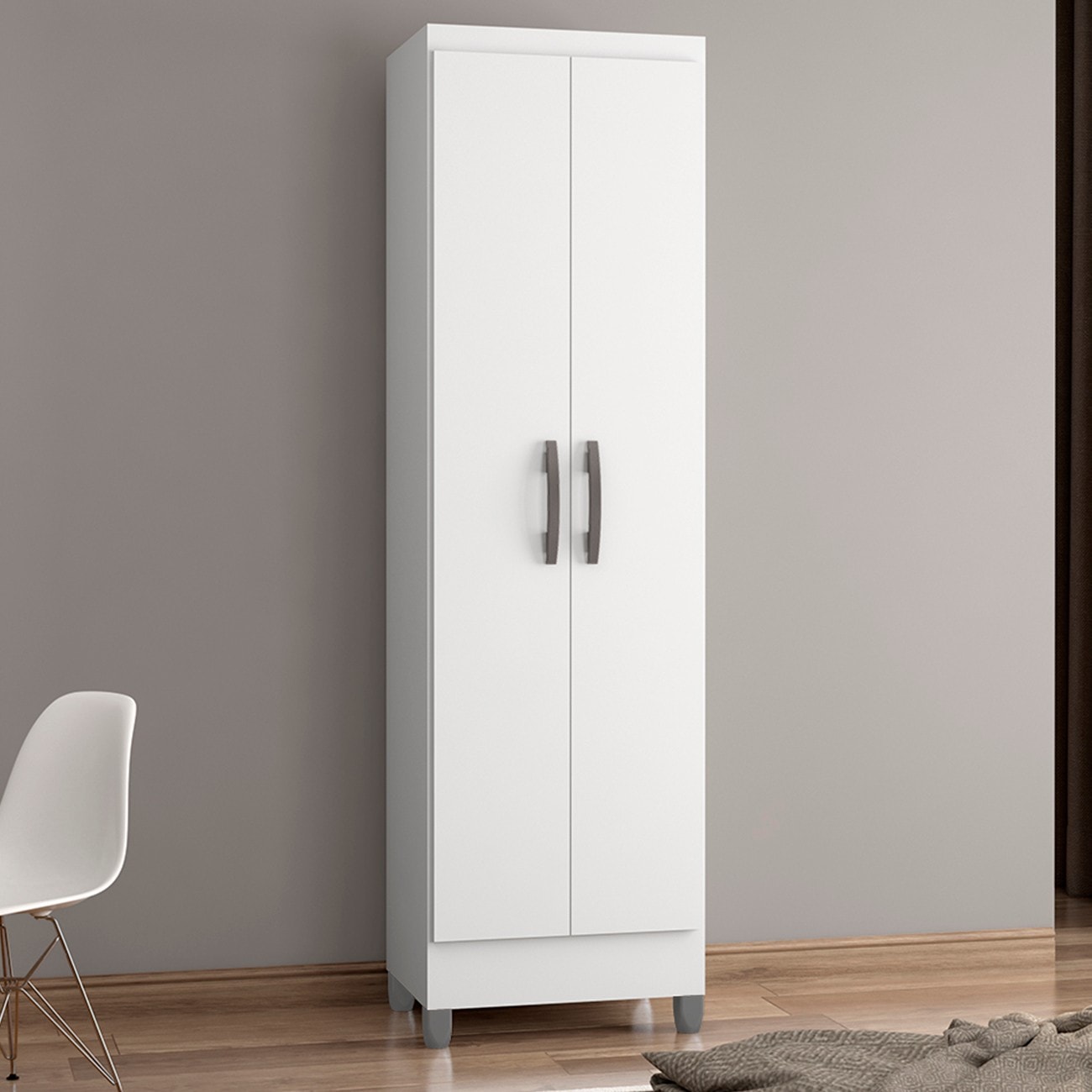 Armário Multiuso 52cm 2 Portas Muniz Z46 Branco - Mpozenato