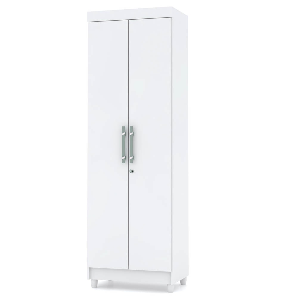Armário Multiuso Cozinha Lavanderia 2 Portas Aline V02 Branco