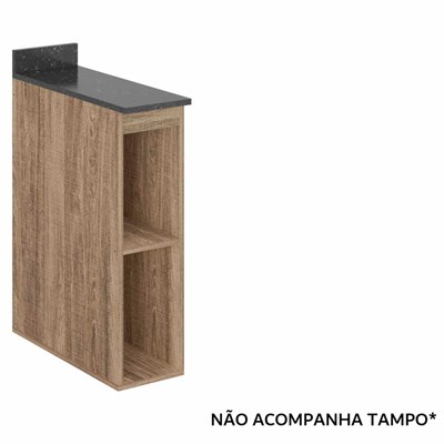 Balcão Nicho 20cm Kali Premium 3105 sem Tampo Carvalho Rústico - Nicioli