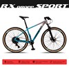 Bicicleta Aro 29 Quadro 17 Alumínio 9v Sunrace M9 Freio Hidráulico RX Sport Azul/Prata - Dropp