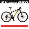 Bicicleta Aro 29 Quadro 19 Alumínio 27v Freio a Disco Hidráulico SX Pro Preto/Amarelo - Dropp