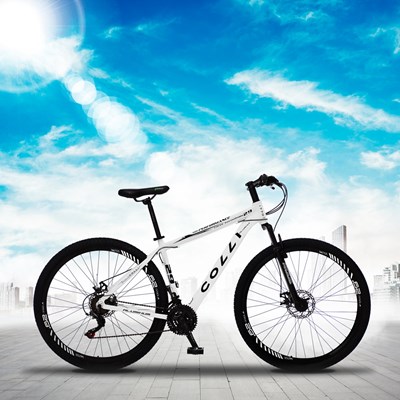 Bicicleta Atalanta Aro 29 Alumínio 21v Câmbio Traseiro Shimano Freio Mecânico Branco - Colli Bike
