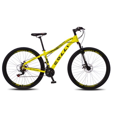 Bicicleta Euphora Aro 29 Alumínio 21v Câmbio Tras. Shimano Freio Mecânico Amarelo Neon - Colli Bike