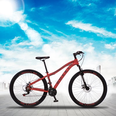 Bicicleta Euphora Aro 29 Alumínio 21v Câmbio Traseiro Shimano Freio Mecânico Vermelho - Colli Bike