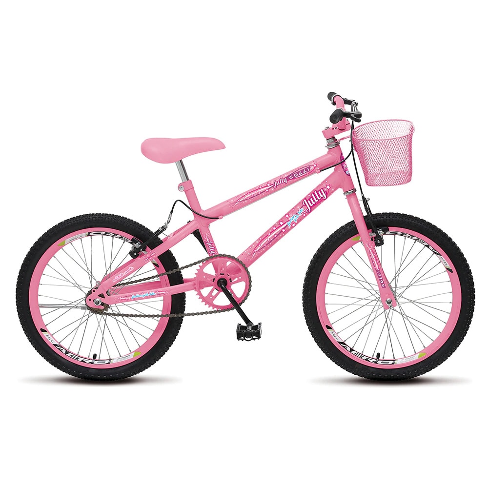 Bicicleta July Infantil Juvenil Aro 20 Rosa Neon Colli Bike