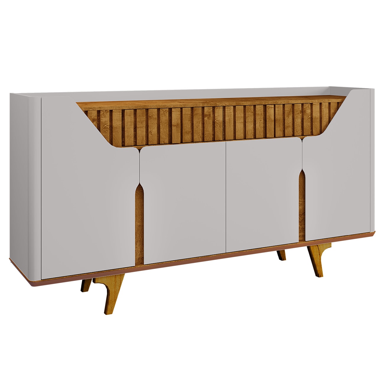 Buffet Aparador Sala de Estar 180cm Zayn Off/Naturalle B02 - Mpozenato