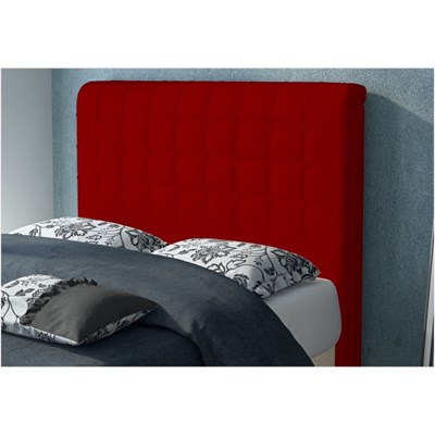 Cabeceira Califórnia para Cama Casal Box 140 cm Suede Amassado Vermelho - JS Móveis