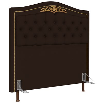 Cabeceira Cama Box Casal Queen 160cm Imperial J02 Corano Marrom Escuro - Mpozenato