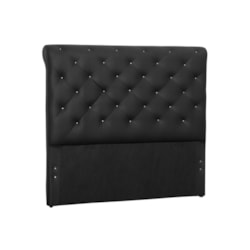 Cabeceira Casal King Buona Notte 195 cm Corano Preto - D'Monegatto