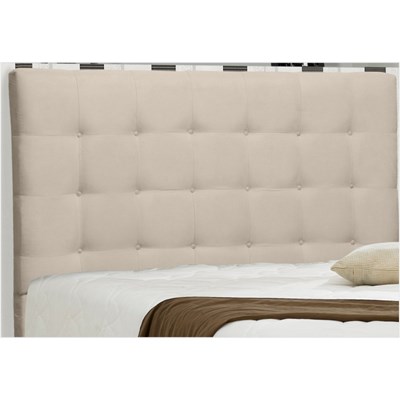 Cabeceira Casal King Sonhare 195cm Suede Liso Bege - D'Monegatto