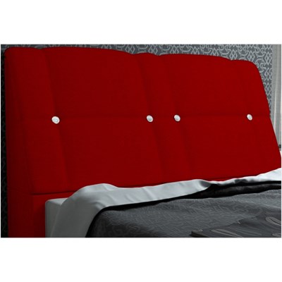 Cabeceira Itália para Cama Casal Box 140 cm Suede Amassado Vermelho - JS Móveis