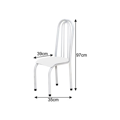 Cadeira Alta 0.123 Anatômica Branco/Marrom Escuro - Marcheli