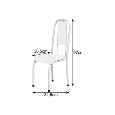 Cadeira Anatômica 0.122 Estofada Branco - Marcheli