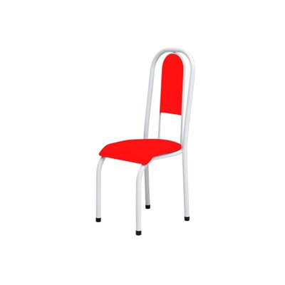 Cadeira Anatômica 0.122 Estofada Branco/Vermelho - Marcheli