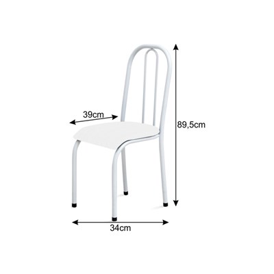 Cadeira Baixa 0.104 Anatômica Branco/Preto - Marcheli