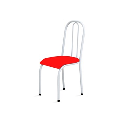 Cadeira Baixa 0.104 Anatômica Branco/Vermelho - Marcheli