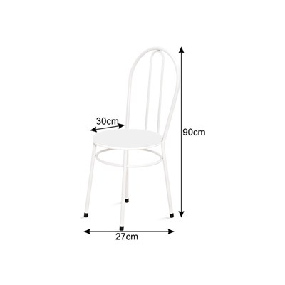 Cadeira Baixa 0.134 Redonda Branco/Bege - Marcheli