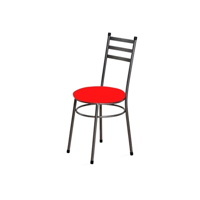 Cadeira Baixa 0.135 Redonda Craqueado/Vermelho - Marcheli