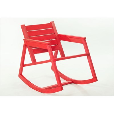 Cadeira de Balanço Janis Stain Vermelho - Mão & Formão