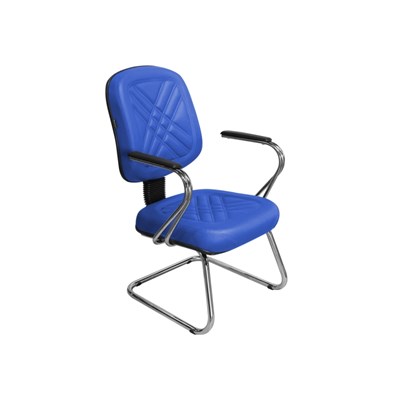 Cadeira de Escritório Cromos PD03 Diretor Fixa Azul - Pethiflex