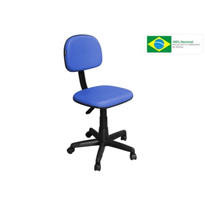 Cadeira de Escritório CS-02 Secretária Giratória Azul - Pethiflex