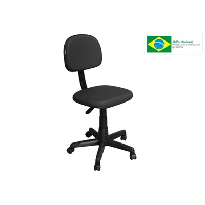 Cadeira de Escritório CS-02 Secretária Giratória Preta - Pethiflex