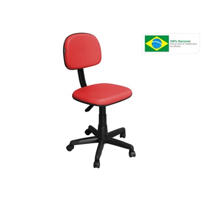 Cadeira de Escritório CS-02 Secretária Giratória Vermelha - Pethiflex