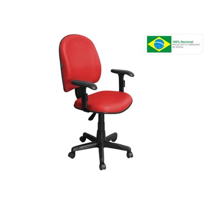 Cadeira de Escritório Excellence PE01 Executiva Giratória Braços Reguláveis Vermelha - Pethiflex
