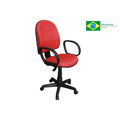 Cadeira de Escritório Excellence PE02 Executiva Giratória Vermelha - Pethiflex