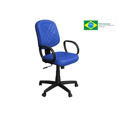 Cadeira de Escritório PD01 Diretor Giratória com Costura Azul - Pethiflex