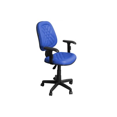 Cadeira de Escritório PS02 Executiva Giratória com Costura Azul - Pethiflex