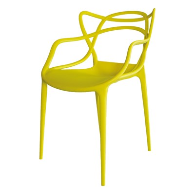 Cadeira Decorativa para Sala de Jantar Amsterdam F01 Amarela - Mpozenato