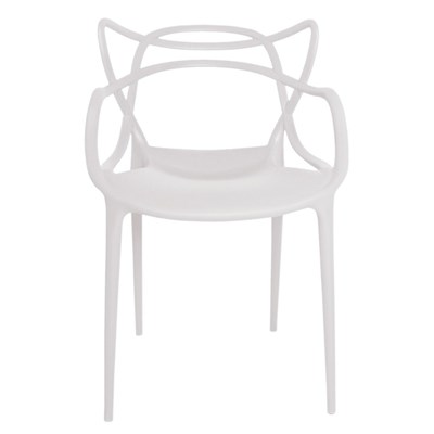 Cadeira Decorativa para Sala de Jantar Amsterdam F01 Branca - Mpozenato