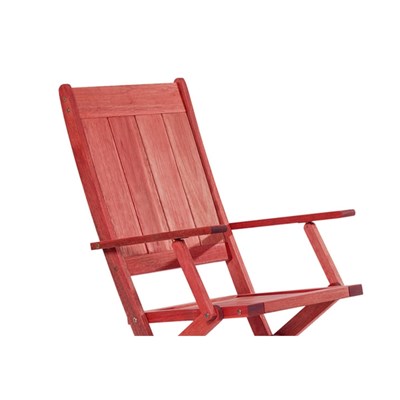 Cadeira Dobrável com Braços Acqualung Stain Vermelho - Mão & Formão