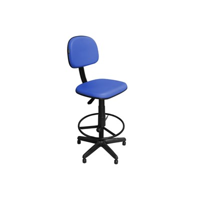 Cadeira Recepção CSX-02 Caixa Alta Giratória Azul - Pethiflex