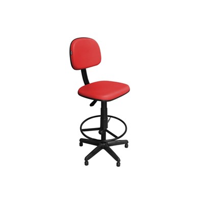 Cadeira Recepção CSX-02 Caixa Alta Giratória Vermelha - Pethiflex