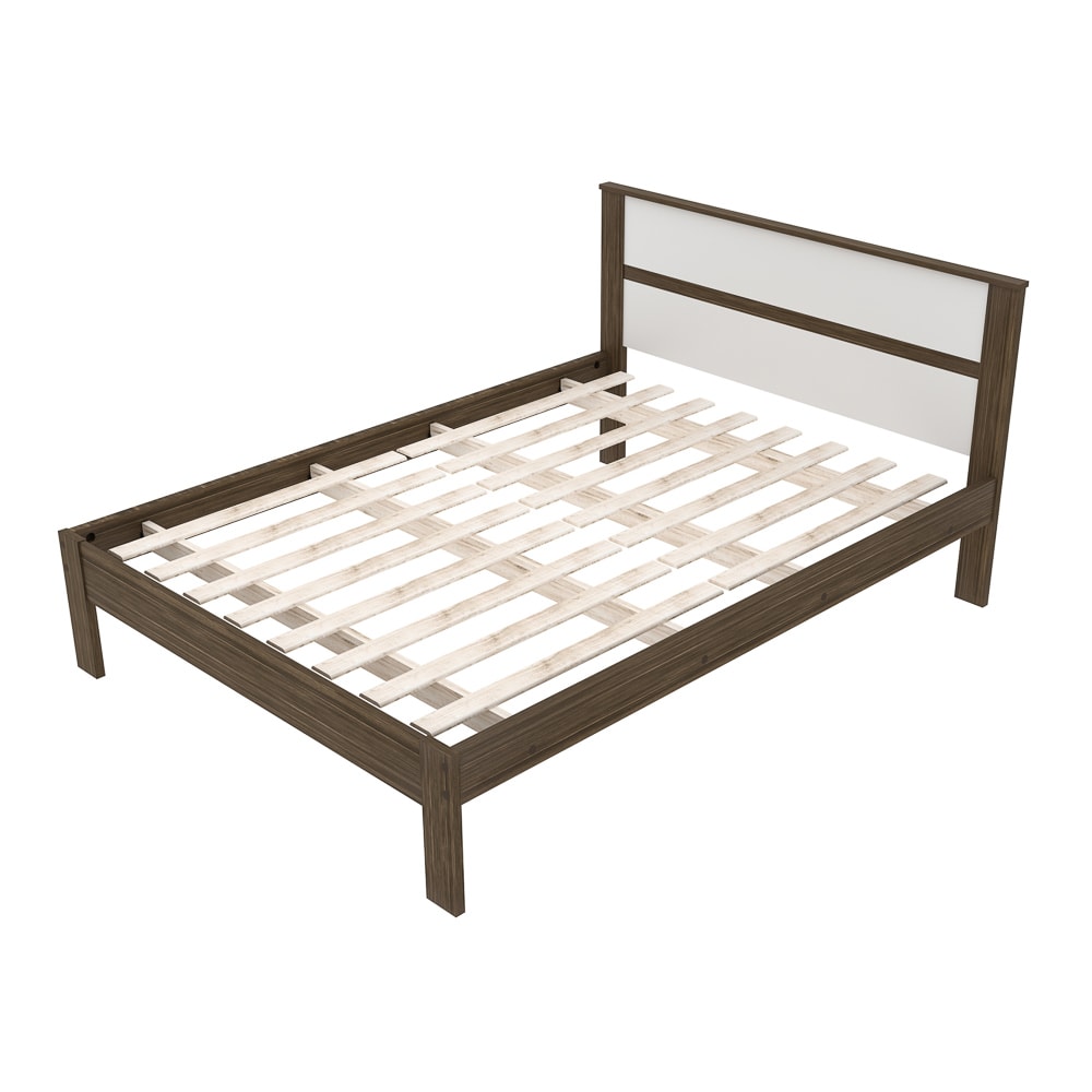 Cama Casal Ambiente Reali 140 Branco Brilho - Lopas.