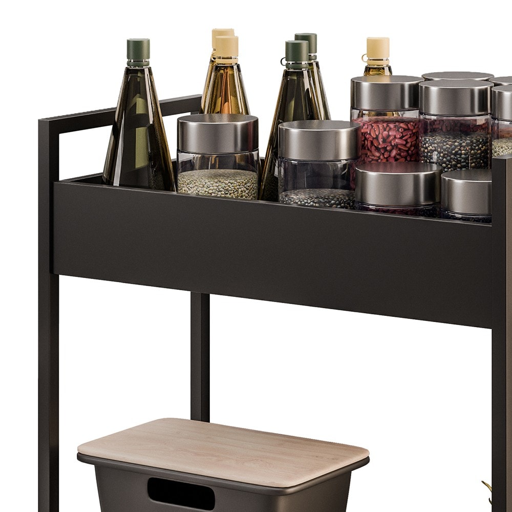 Carrinho Organizador Fruteira 2 Prateleiras Industrial Sara Z34