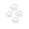 Conjunto 4 Mesas Cube  Marquina Base Cobre - Artesano