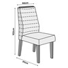 Conjunto Mesa de Jantar 170cm com 6 Cadeiras Veludo Mosaik D04 Carvalho Europeu/Creme - Mpozenato