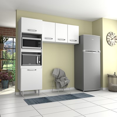 Cozinha Modulada 2 Módulos Composição 6 Branco - Lumil