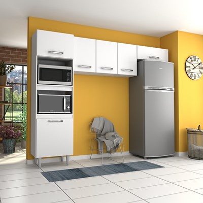 Cozinha Modulada 3 Módulos Composição 7 Branco - Lumil